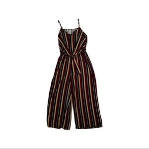 Wide leg striped culottes jumpsuit - Large